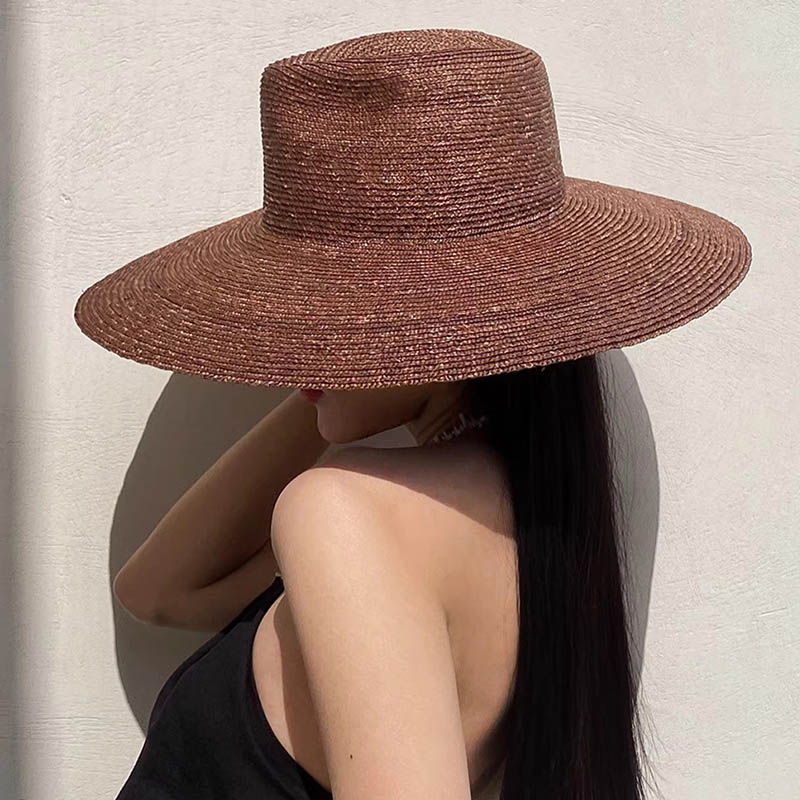 Bucket Hat Straw - Шляпа женская Соломенная с широкими полями,